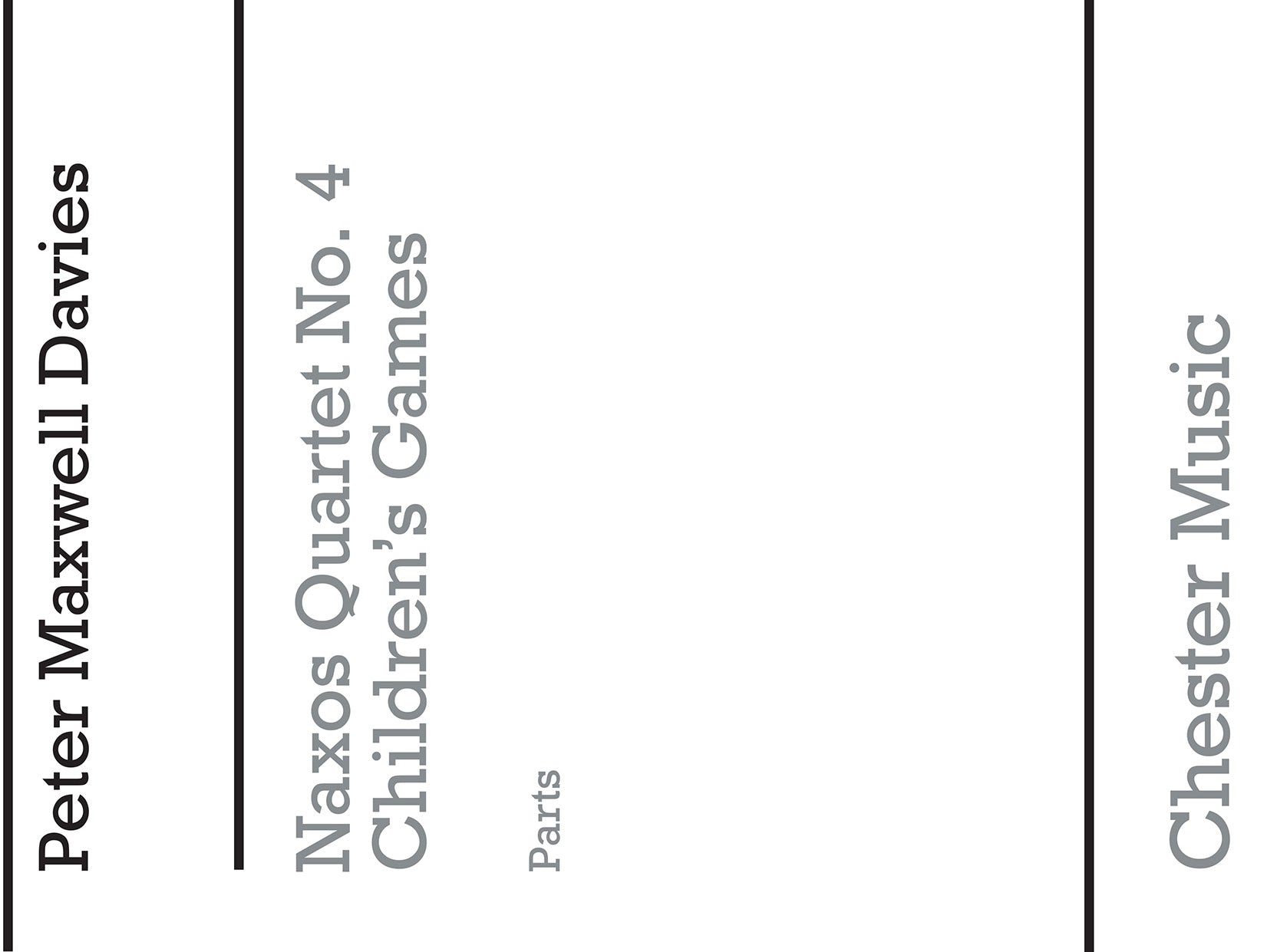 Naxos Quartet No.4 (Parts) de Peter Maxwell Davies, Livre pour quatuor à cordes