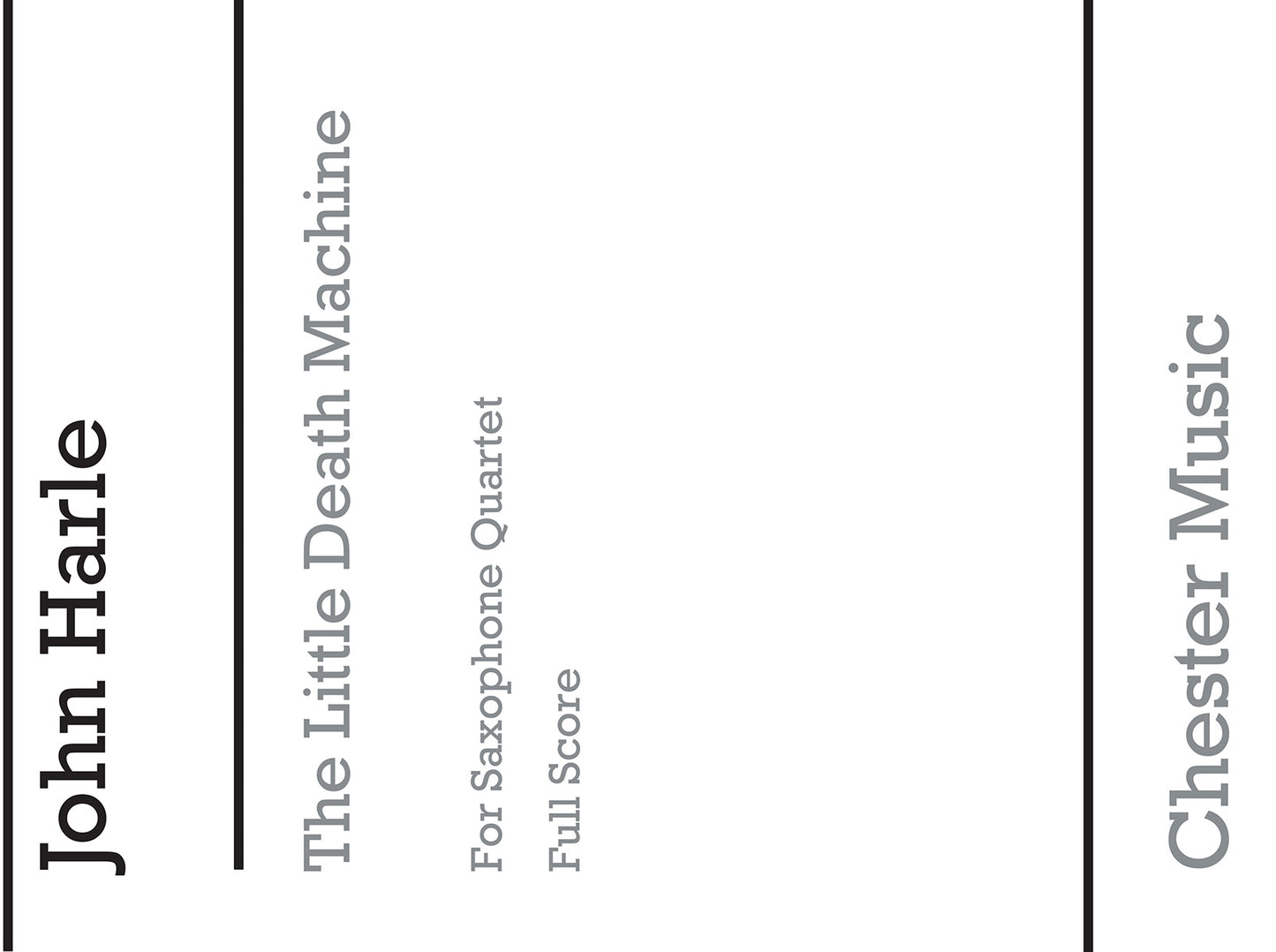 The Little Death Machine Sax de John Harle, Partition pour quatuor de saxophones