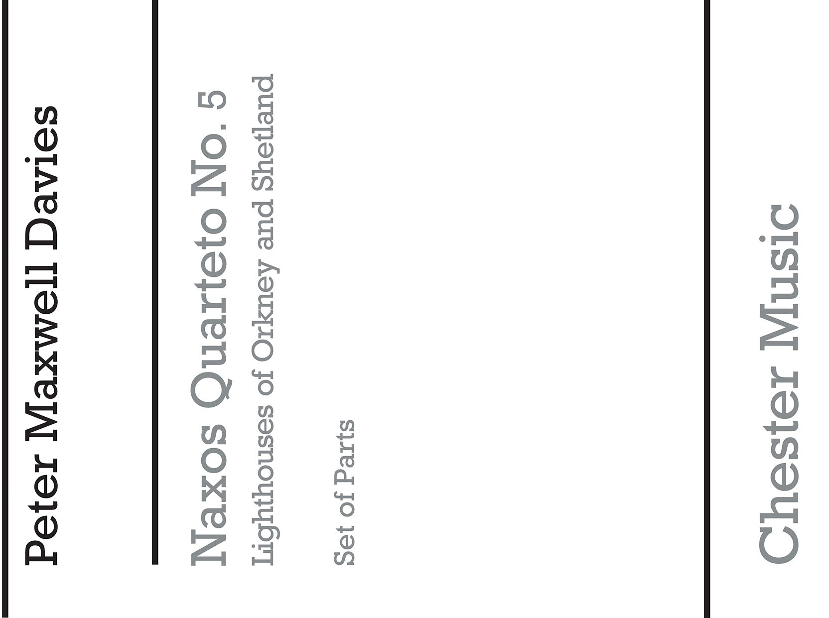 Naxos Quartet No.5 (Parts) de Peter Maxwell Davies, Livre pour quatuor à cordes