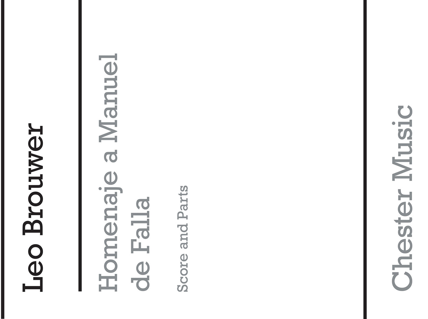 Homenaje A Manuel De Falla de Leo Brouwer, Partition + parties pour ensemble mixte