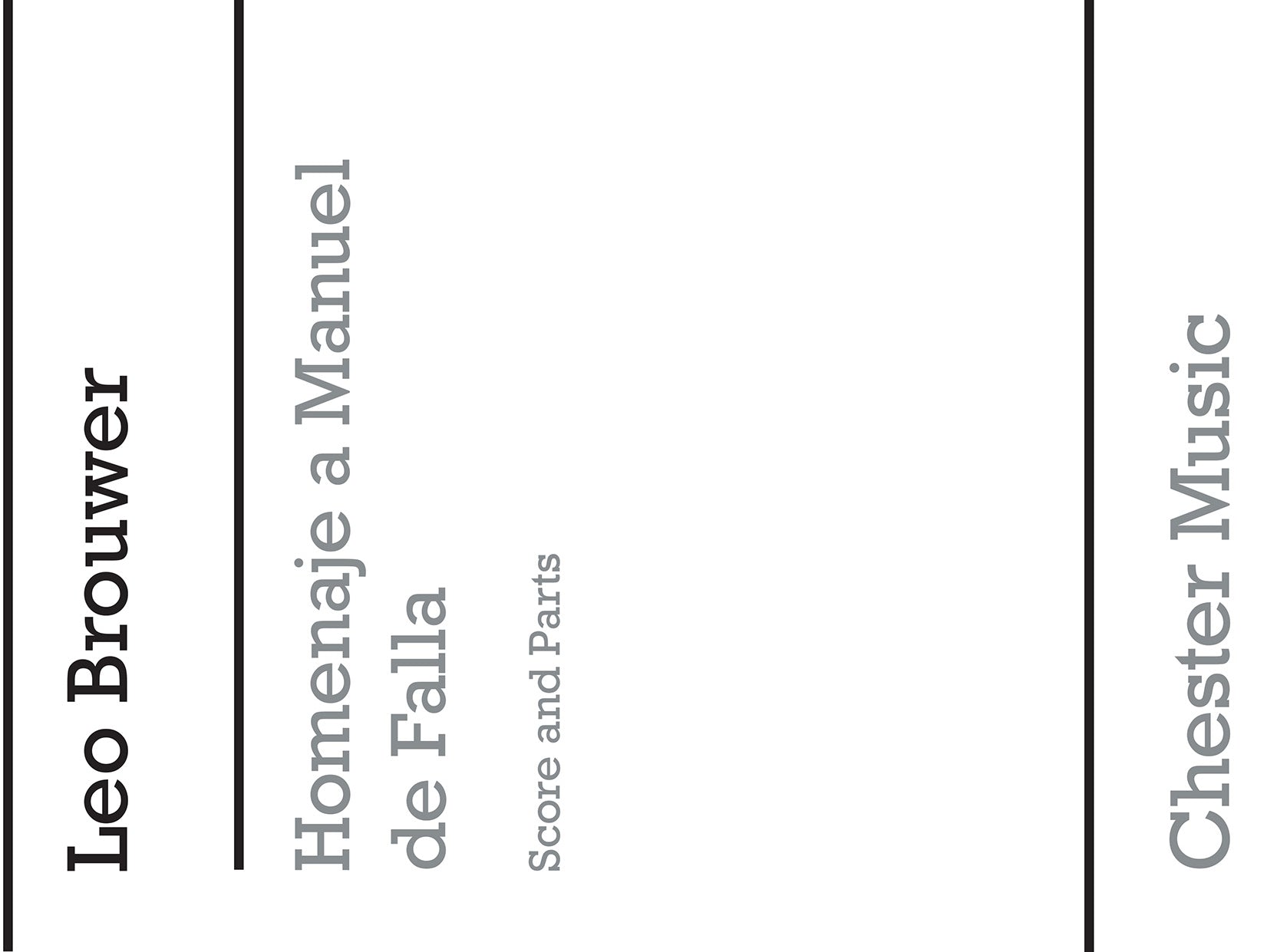 Homenaje A Manuel De Falla de Leo Brouwer, Partition + parties pour ensemble mixte