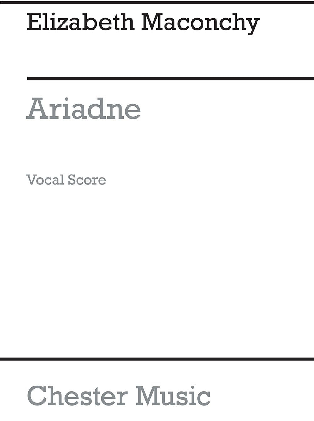 Ariadne de Elizabeth Maconchy, Partition pour orchestre et Voix de soprano