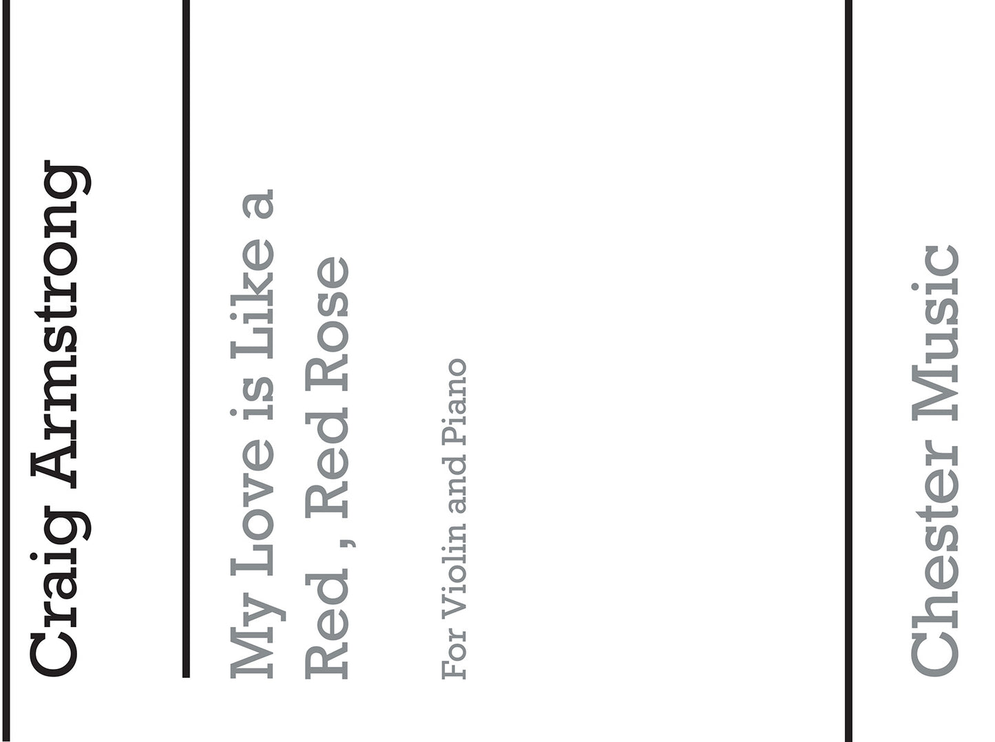 My Love Is Like A Red, Red Rose (Violin/Piano) de Craig Armstrong, Livre pour violon et Piano