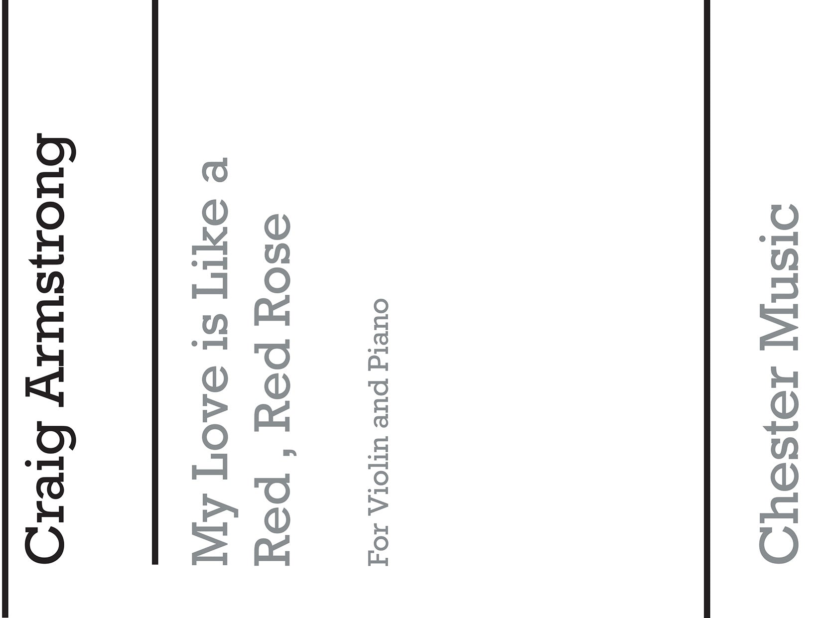 My Love Is Like A Red, Red Rose (Violin/Piano) de Craig Armstrong, Livre pour violon et Piano