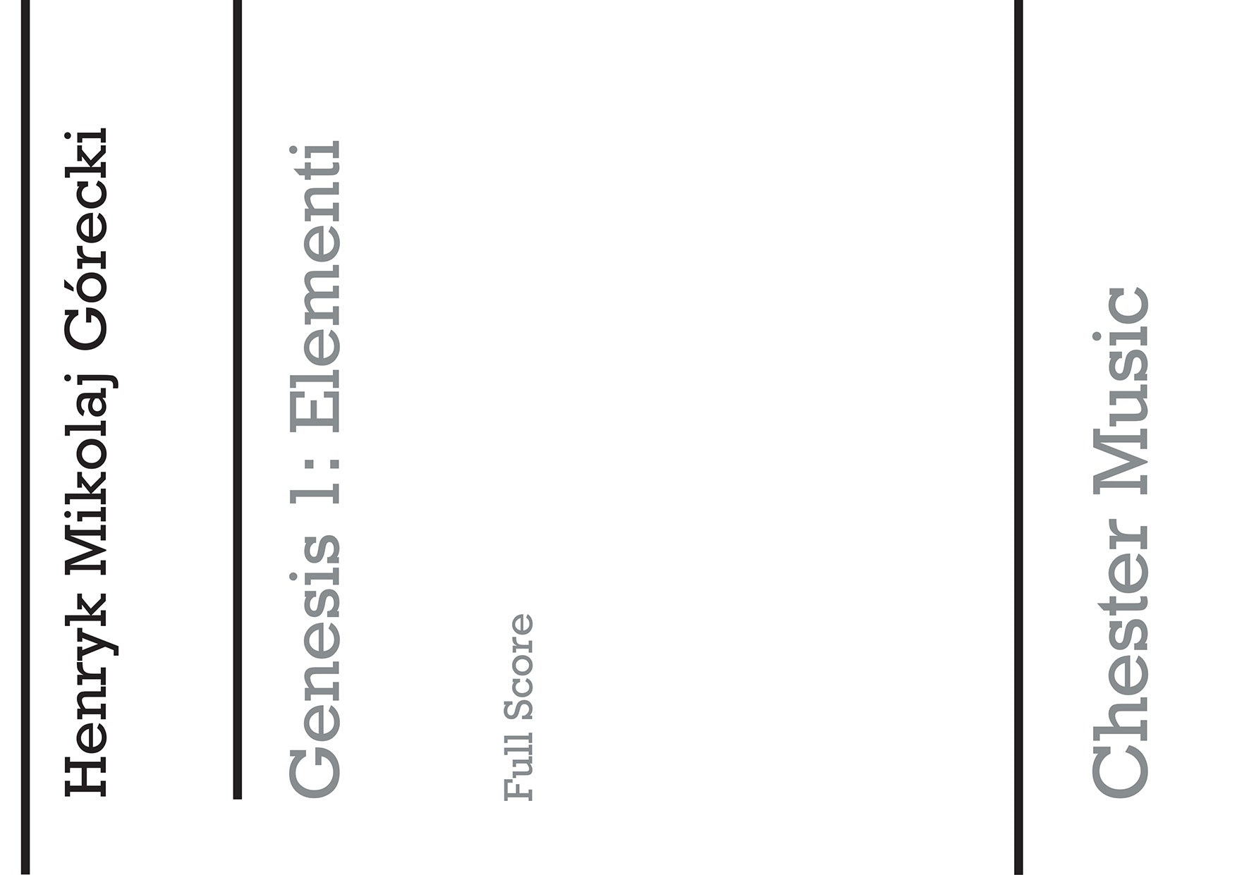 Genesis 1 - Elementi Op.19 No.1 (Full Score) de Henryk Mikolaj Górecki, Partition pour violon et Alto et Violoncelle