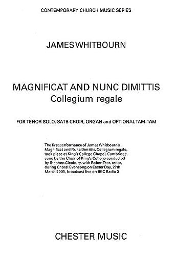 Magnificat And Nunc Dimittis (Collegium Regale) de James Whitbourn