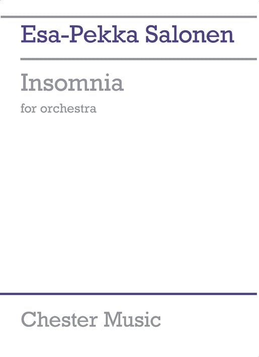 Insomnia For Orchestra de Esa-Pekka Salonen, Partition pour orchestre