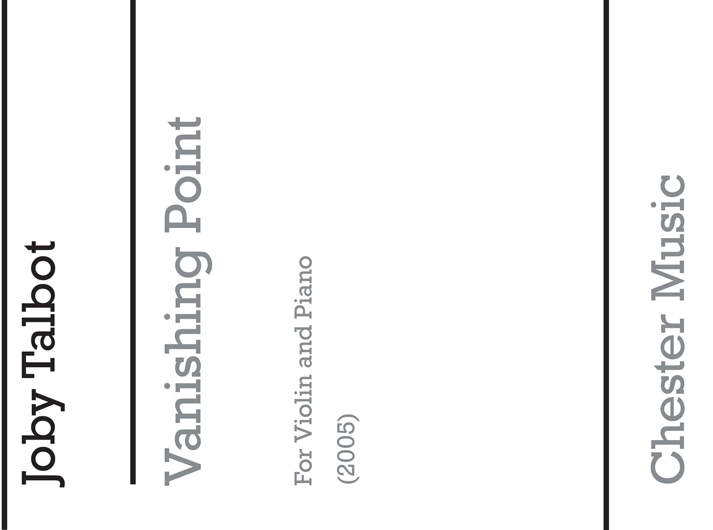 Vanishing Point (Violin/Piano) de Joby Talbot, Livre pour violon et Piano
