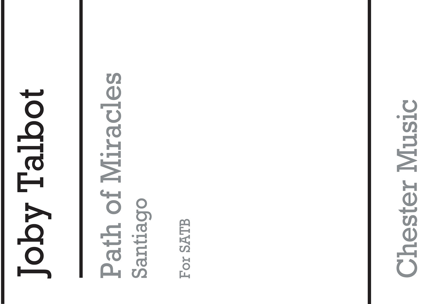Path Of Miracles - Santiago de Joby Talbot, Partition pour sATB et Percussion