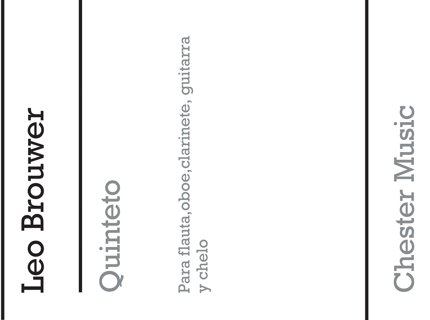 Quinteto (Parts) de Leo Brouwer, Livre pour ensemble de chambre