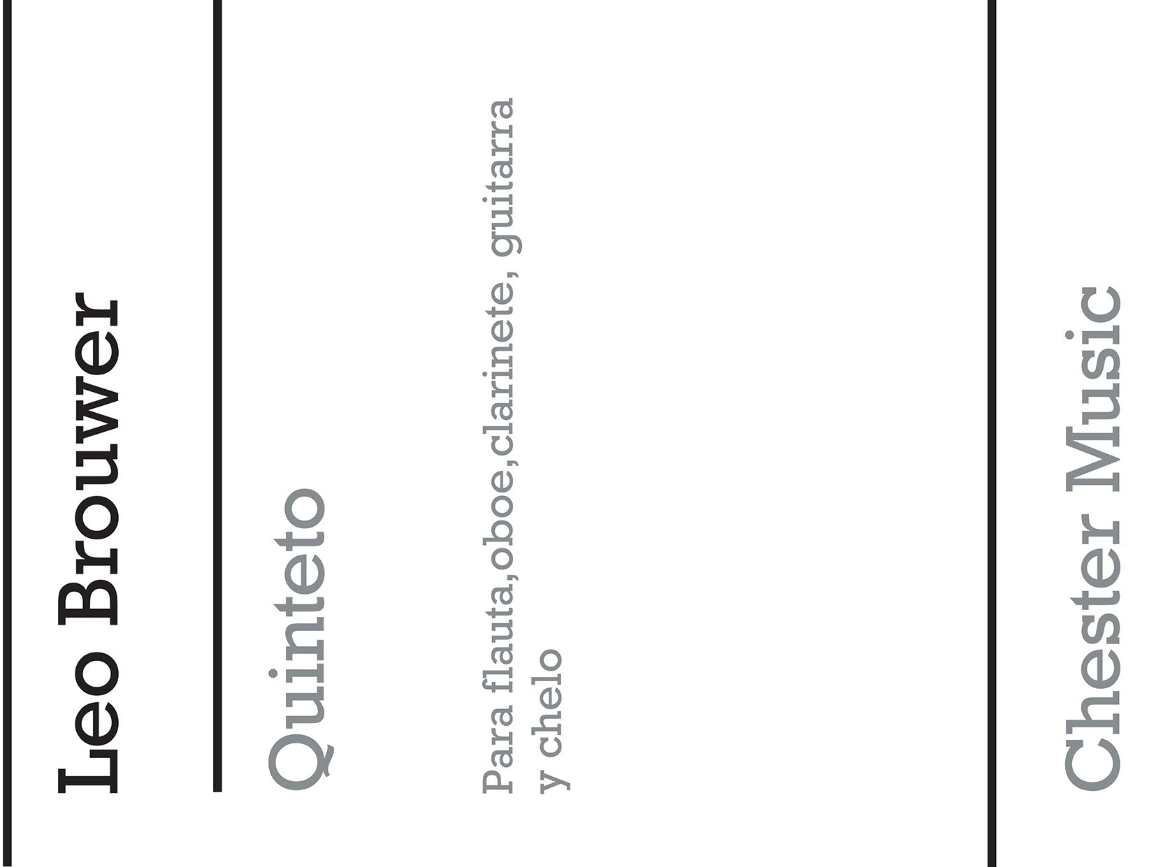 Quinteto (Parts) de Leo Brouwer, Livre pour ensemble de chambre