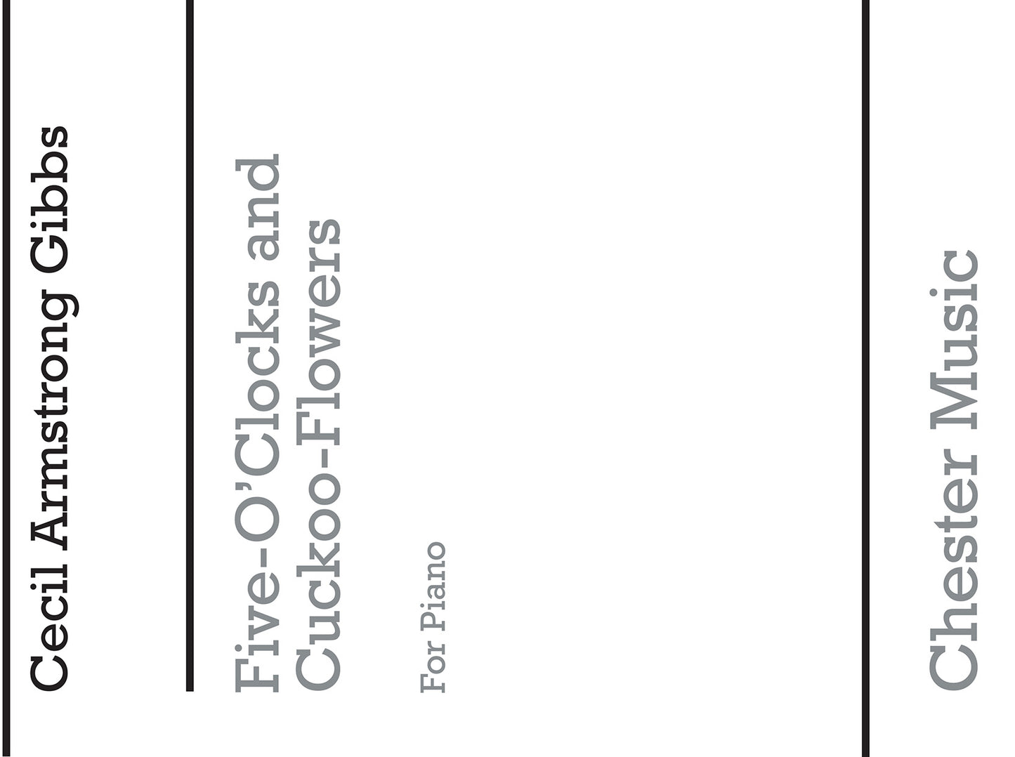 Five-o'clocks/Cuckoo-flowers Op49 Nos.1-2 de Cecil Armstrong Gibbs, Livre pour piano