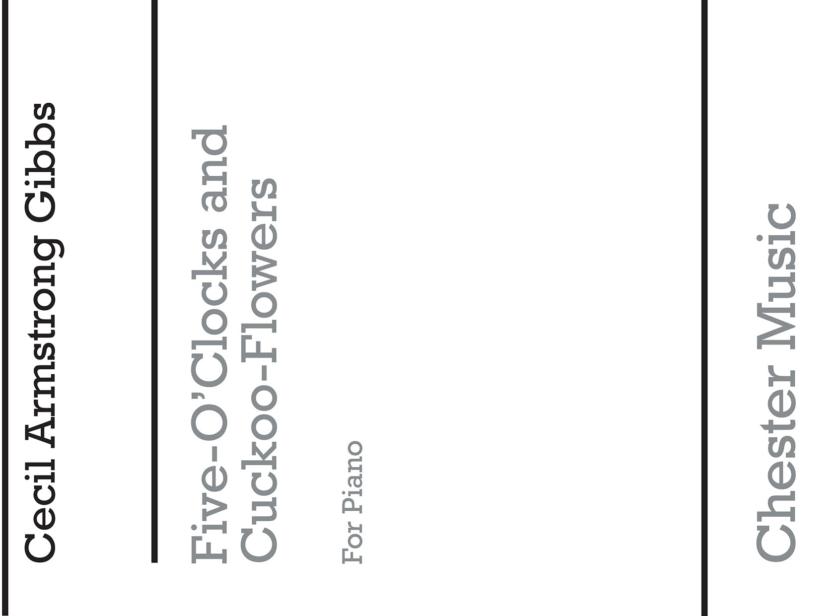 Five-o'clocks/Cuckoo-flowers Op49 Nos.1-2 de Cecil Armstrong Gibbs, Livre pour piano
