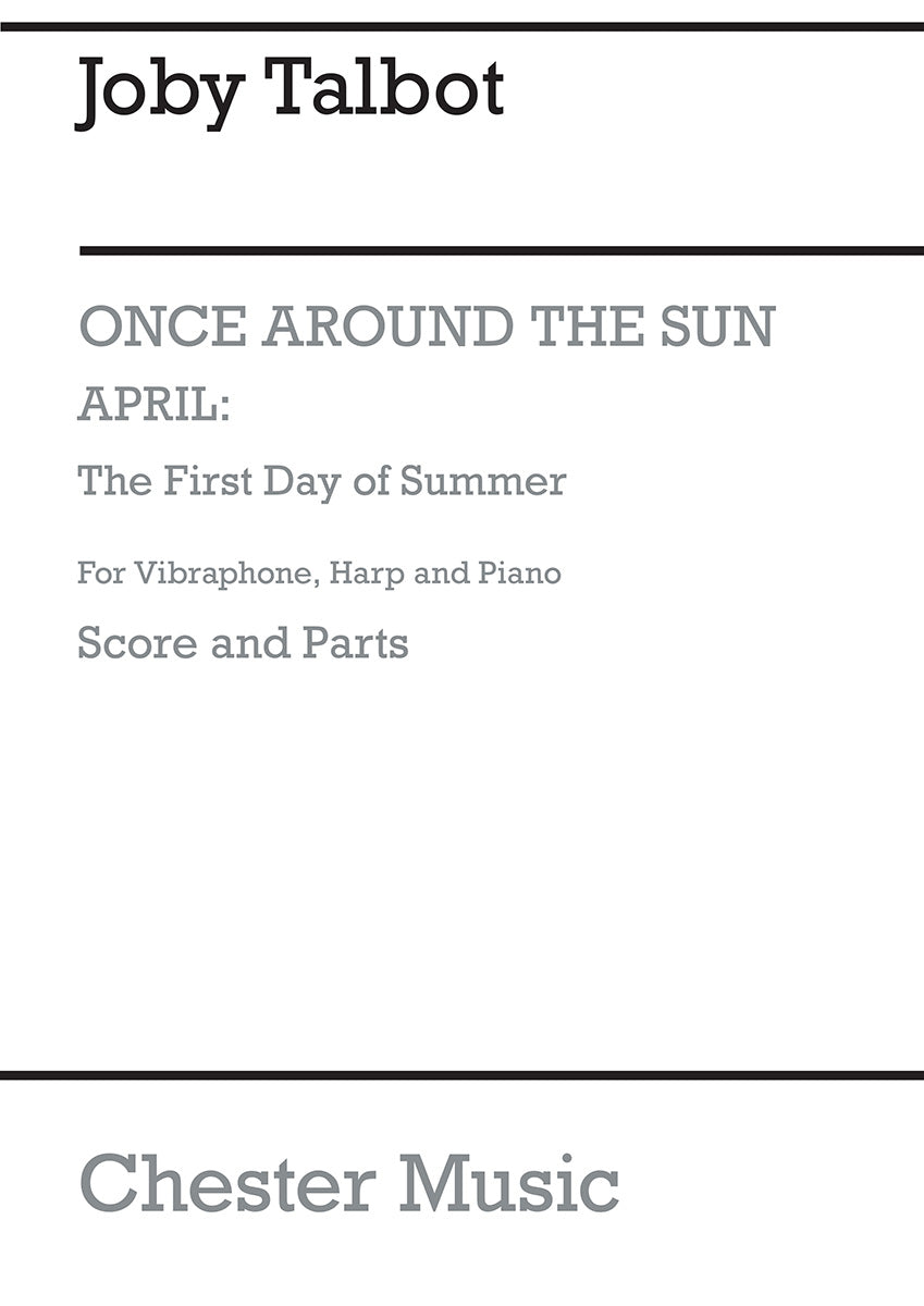 First Day Of Summer de Joby Talbot, Livre pour vibraphone et Harpe et Piano