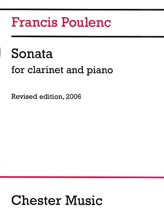 Clarinet Sonata de Francis Poulenc, Livre pour clarinette