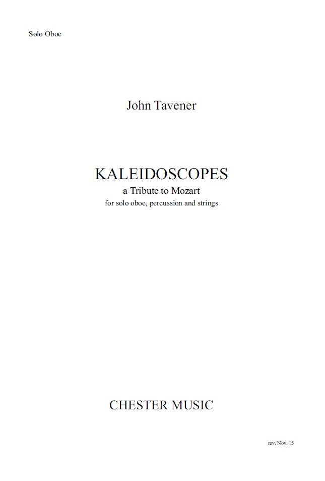 Kaleidoscopes de John Tavener, Partie séparée pour hautbois