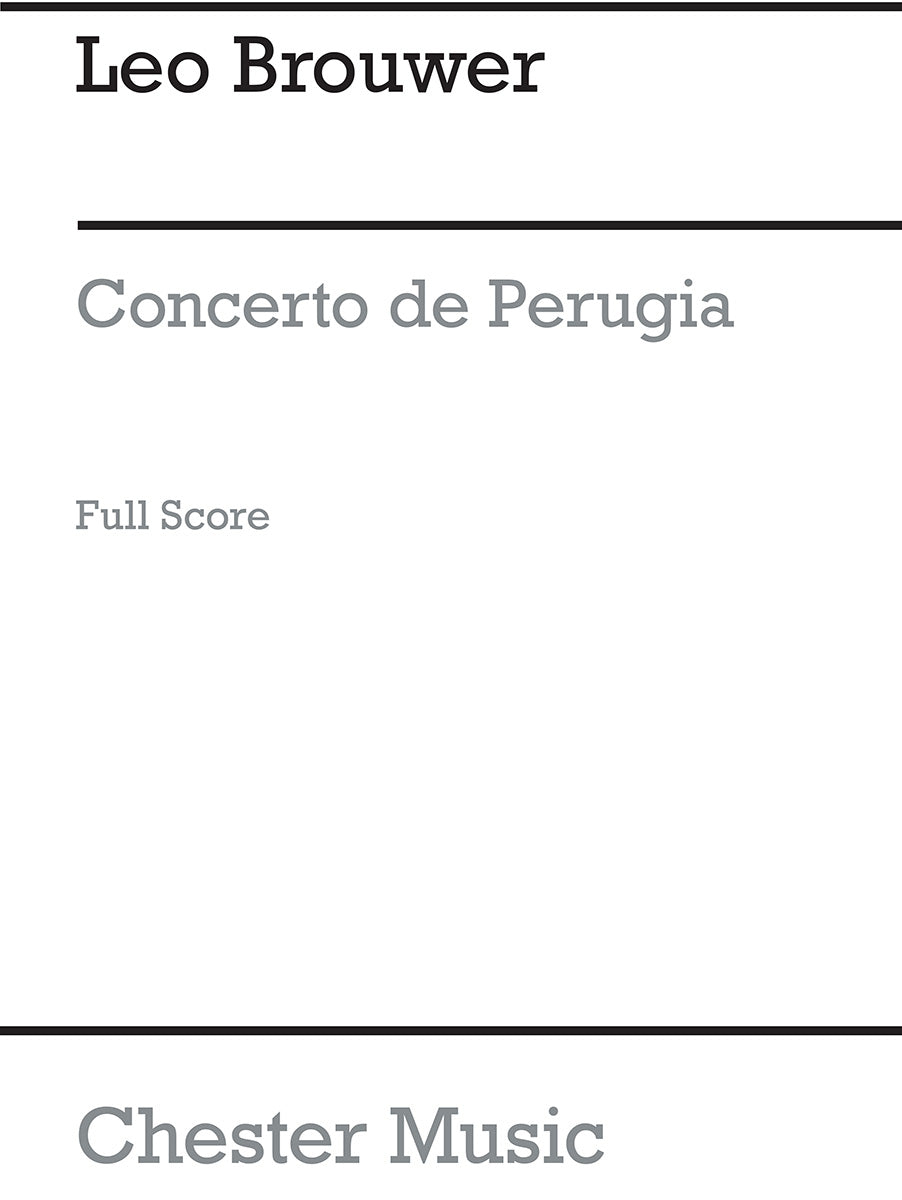Concierto De Perugia de Leo Brouwer, Livre pour orchestre