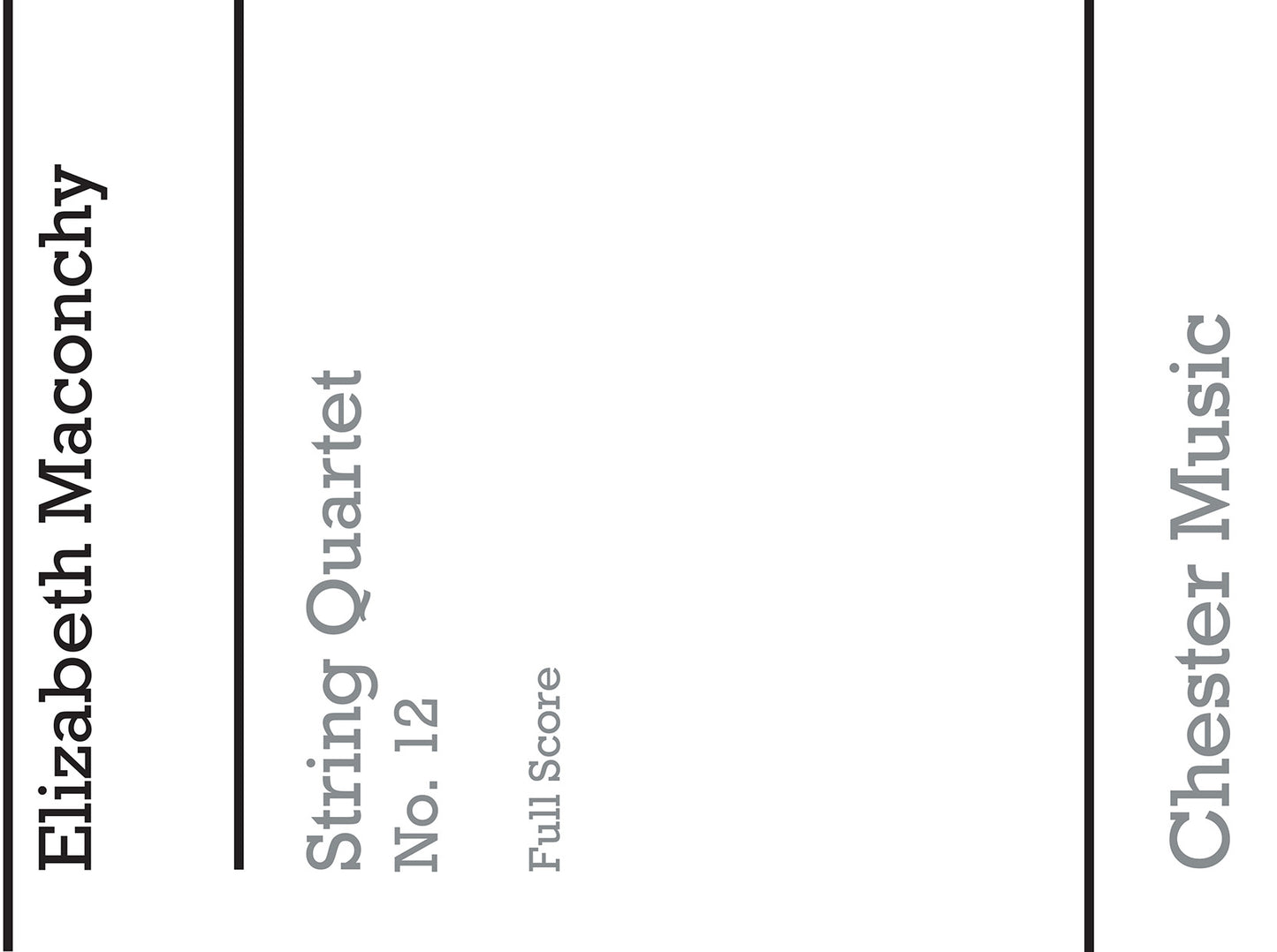String Quartet No.12 de Elizabeth Maconchy, Partition pour quatuor à cordes
