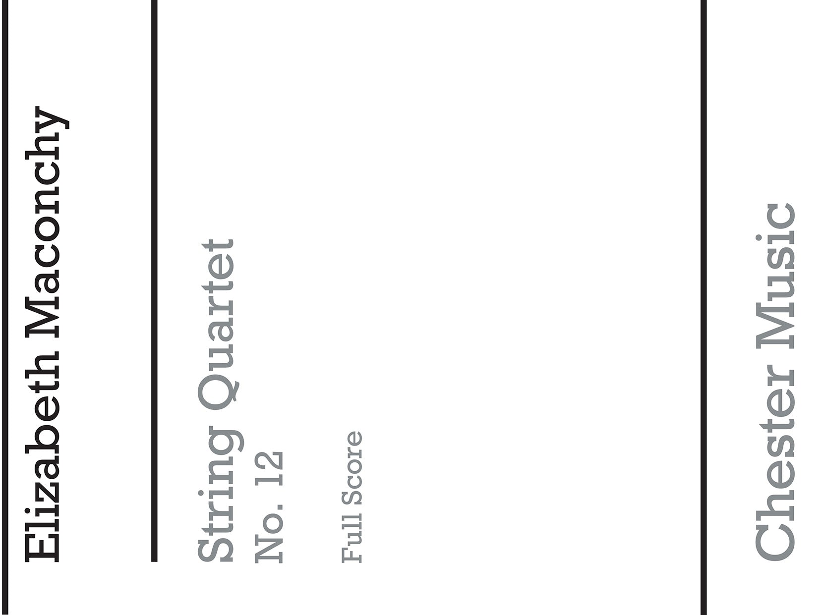 String Quartet No.12 de Elizabeth Maconchy, Partition pour quatuor à cordes