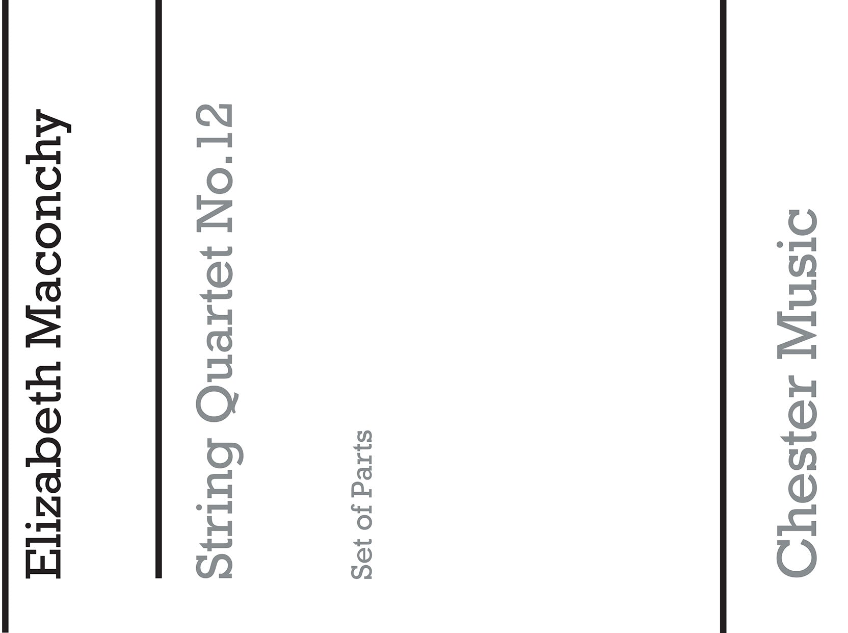 String Quartet No.12 (Parts) de Elizabeth Maconchy, Livre pour quatuor à cordes