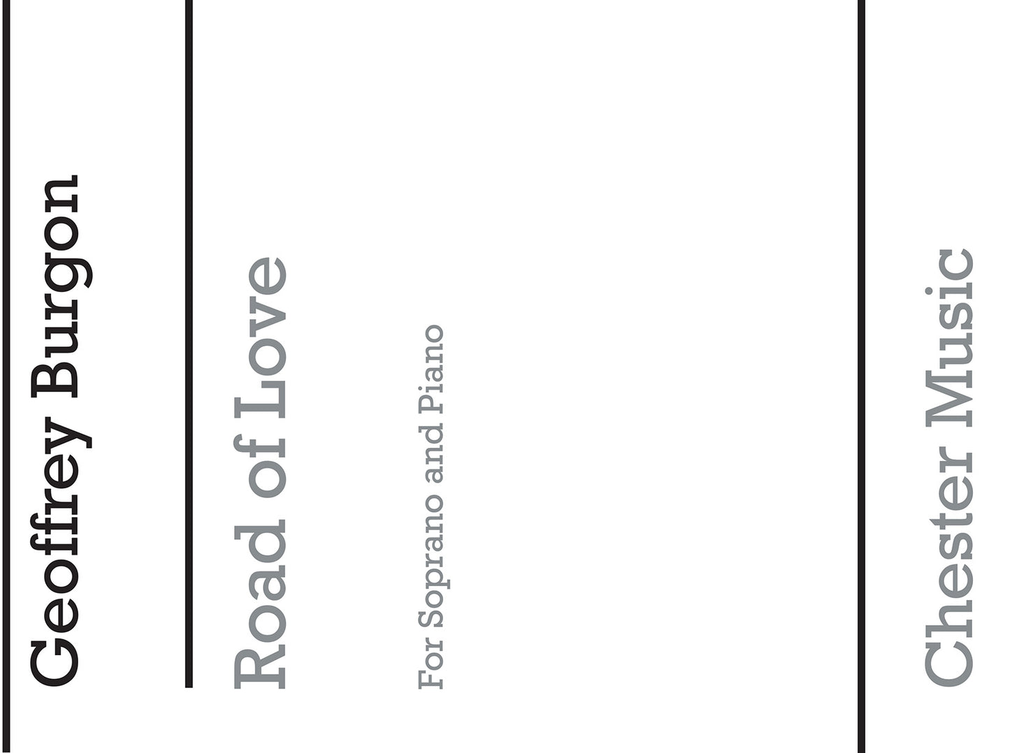 Road Of Love de Geoffrey Burgon, Livre pour voix de soprano et Piano