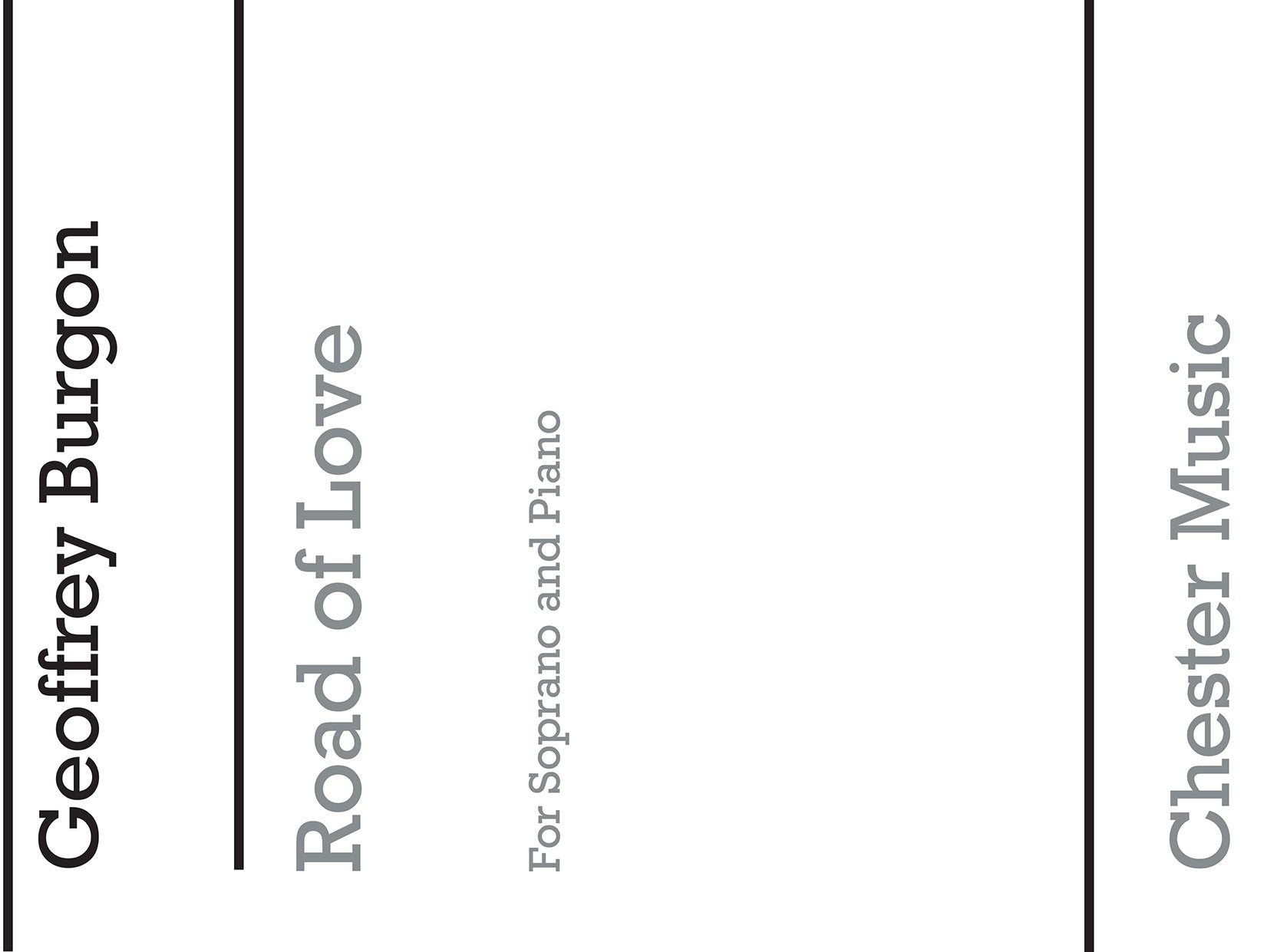 Road Of Love de Geoffrey Burgon, Livre pour voix de soprano et Piano