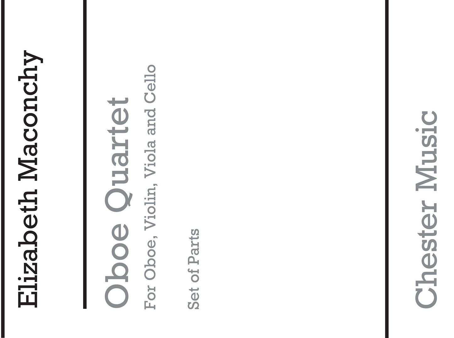 Oboe Quartet (Set Of Parts) de Elizabeth Maconchy, Livre pour violoncelle et Hautbois et Alto et Violon
