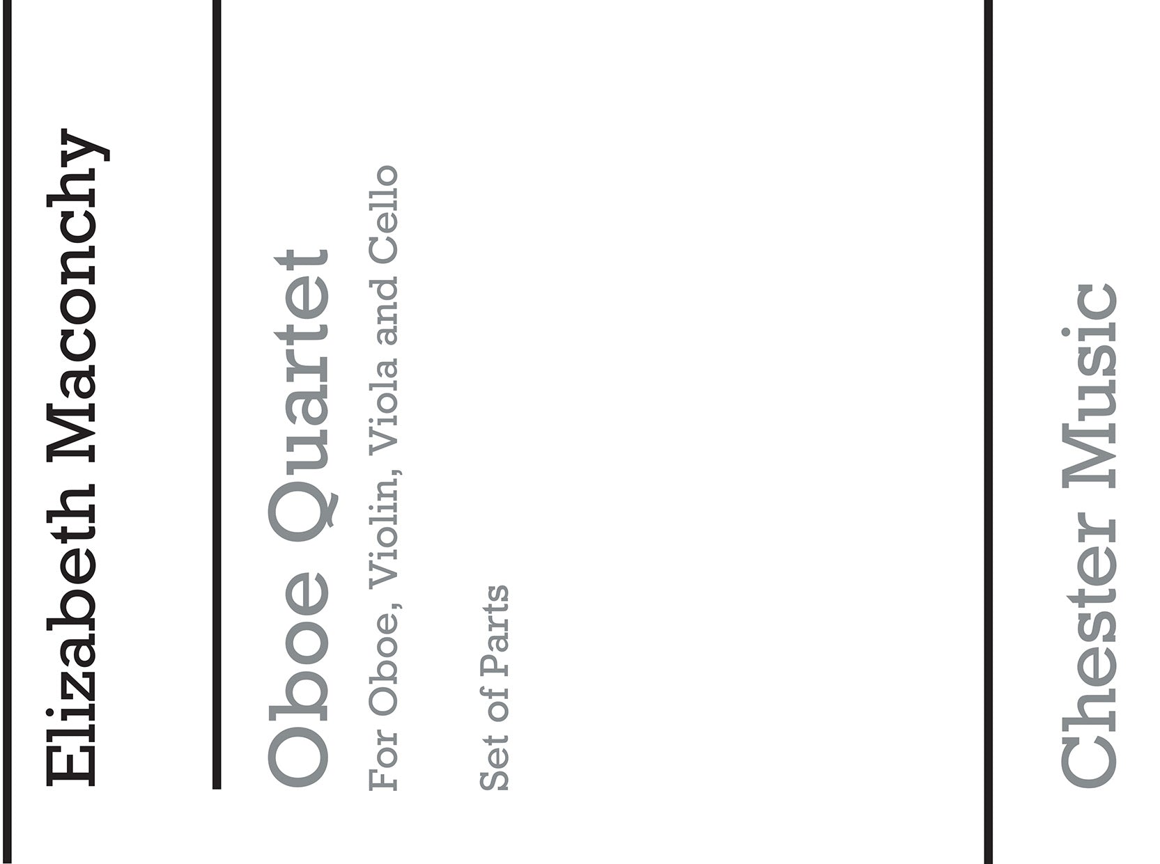 Oboe Quartet (Set Of Parts) de Elizabeth Maconchy, Livre pour violoncelle et Hautbois et Alto et Violon