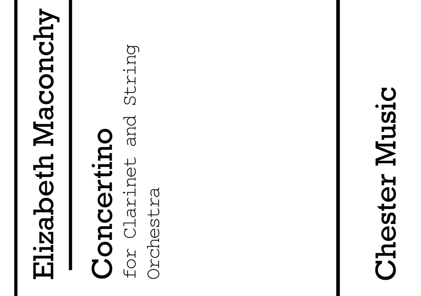 Concertino For Clarinet And String Orchestra de Elizabeth Maconchy, Livre pour clarinette