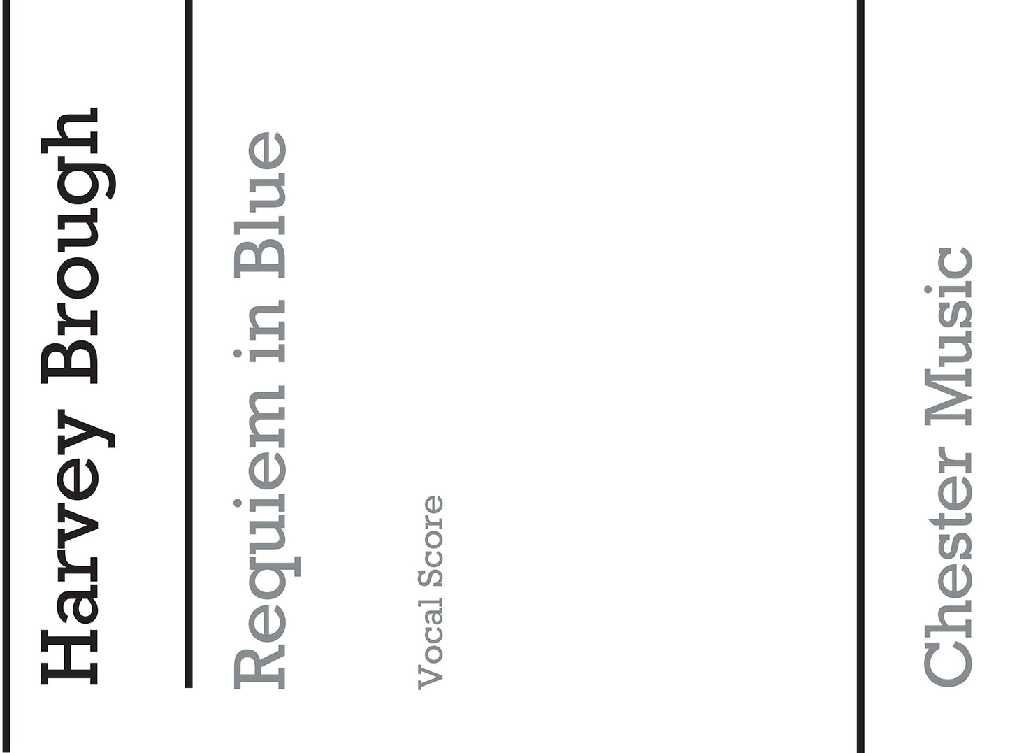 Requiem In Blue de Harvey Brough, Partie séparée pour sATB et Piano