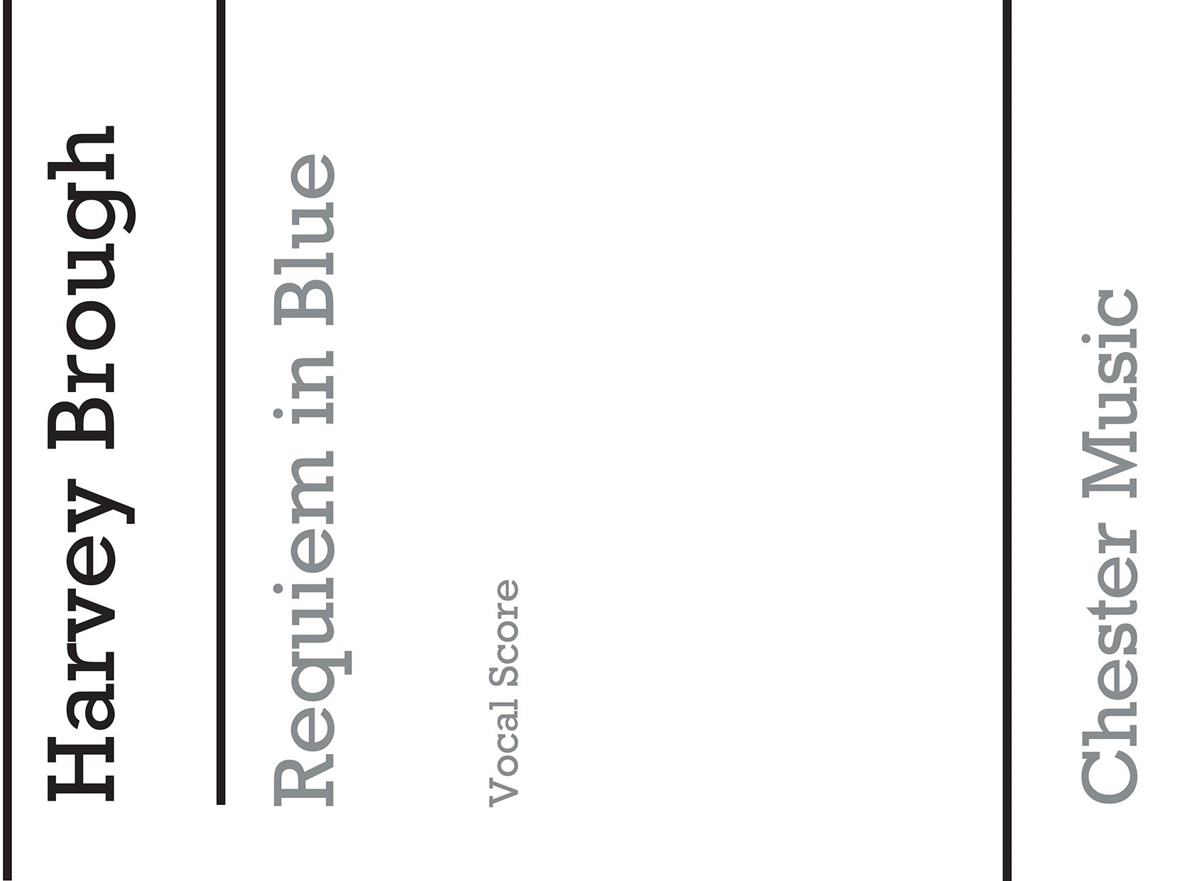 Requiem In Blue de Harvey Brough, Partie séparée pour sATB et Piano