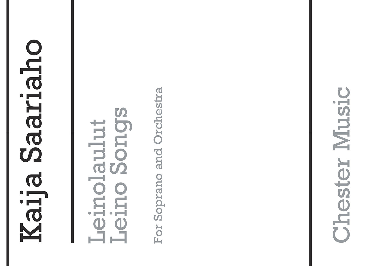 Leinolaulut (Leino Songs) - Full Score de Kaija Saariaho, Partition pour orchestre et Voix de soprano