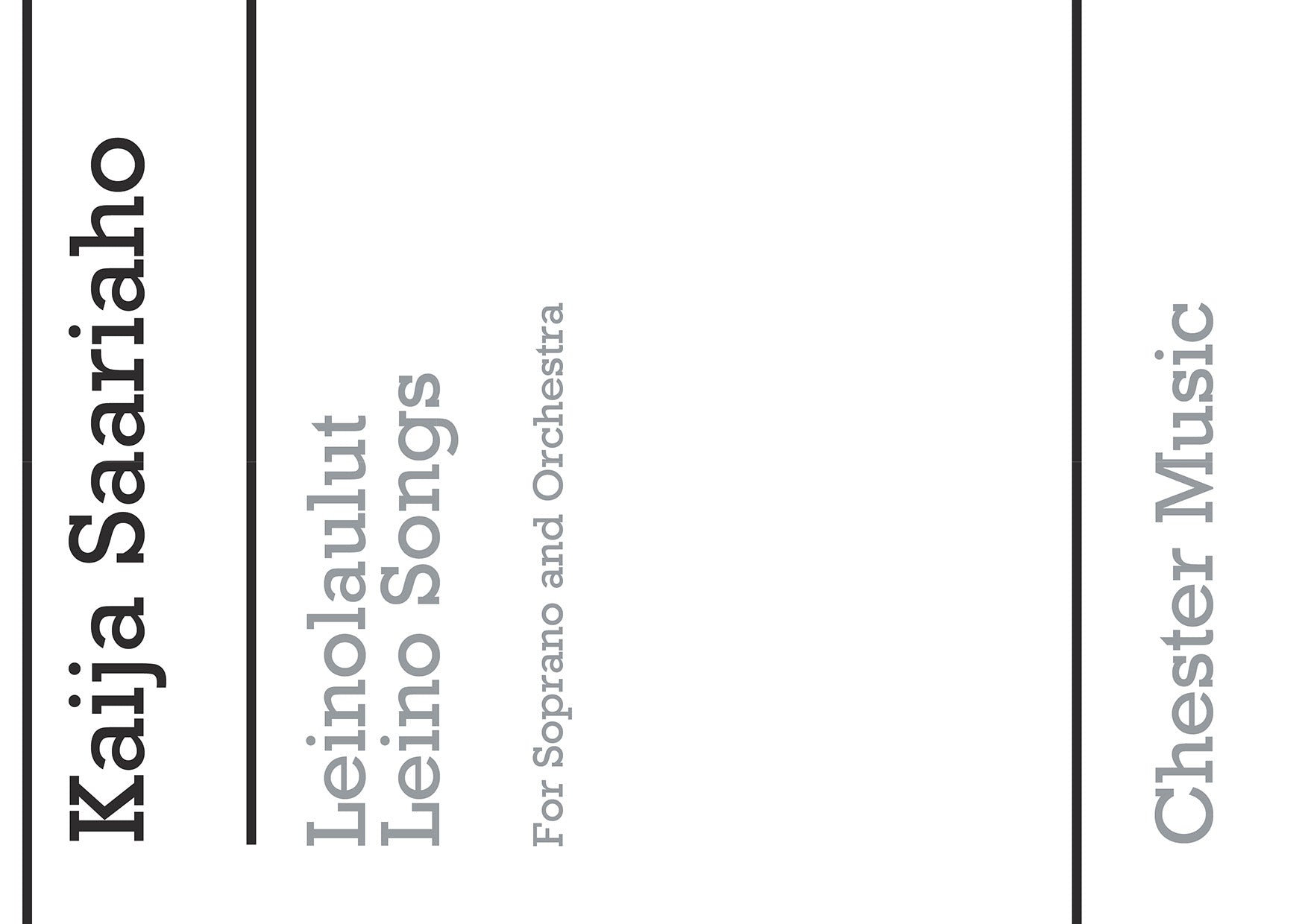 Leinolaulut (Leino Songs) - Full Score de Kaija Saariaho, Partition pour orchestre et Voix de soprano