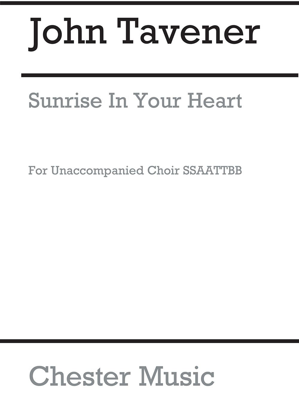 Sunrise In Your Heart - A Christmas Carol (SSATB) de John Tavener, Partition chorale pour sATB