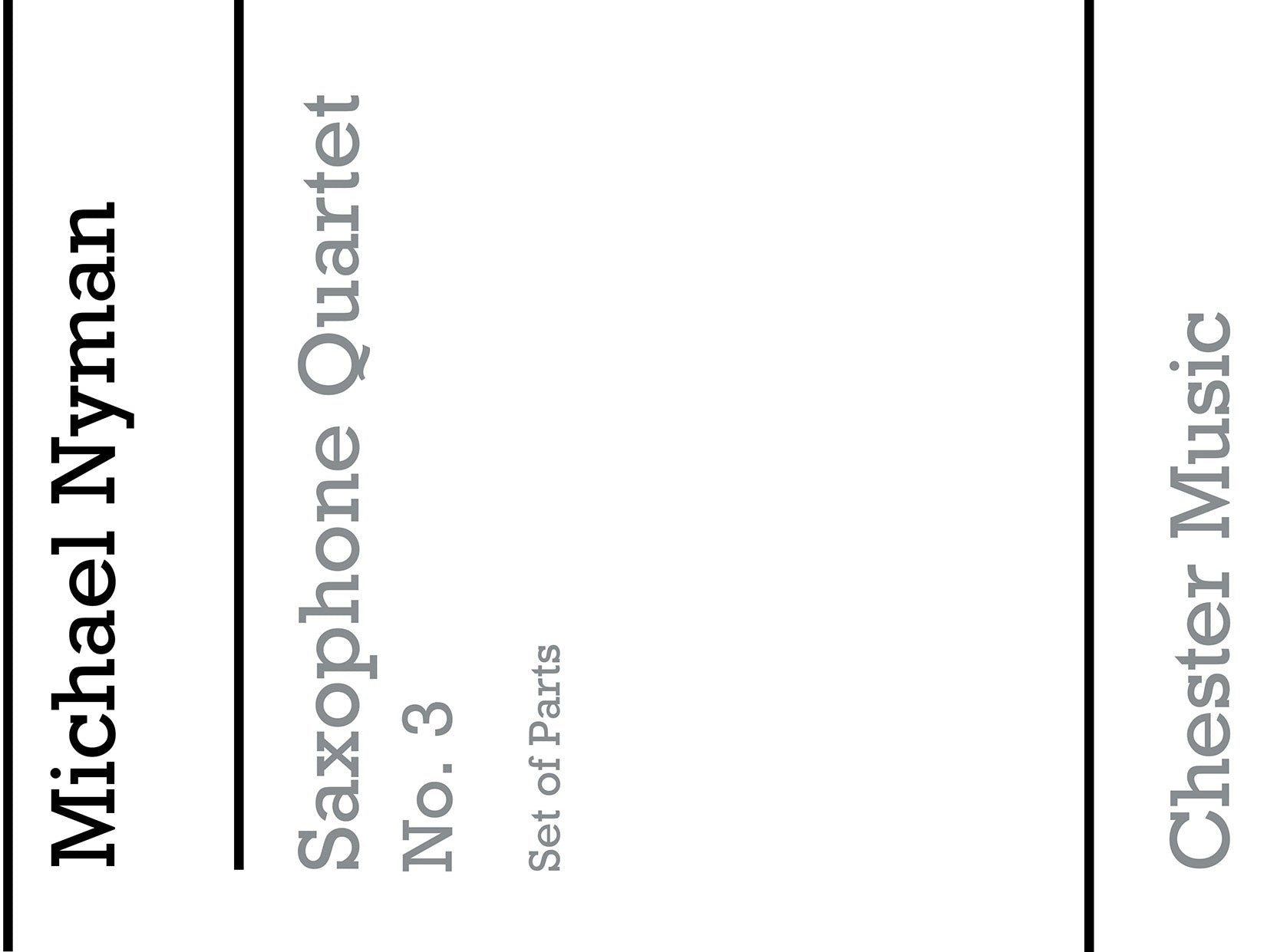 String Quartet No. 3 (Parts) de Michael Nyman, Livre pour quatuor à cordes