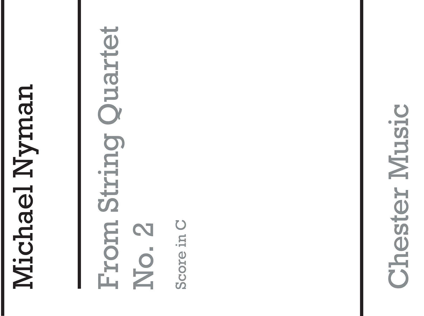 String Quartet No. 2 de Michael Nyman, Partition pour quatuor de saxophones