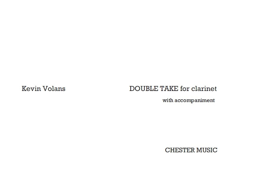 Double Take de Kevin Volans, Livre pour clarinette