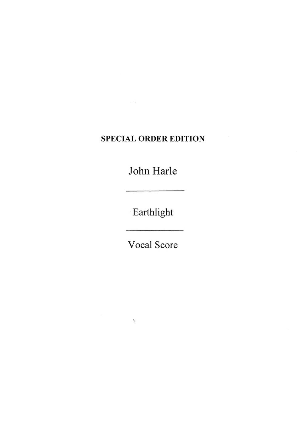 Earthlight de John Harle, Partie séparée pour sATB et Piano et Orchestre