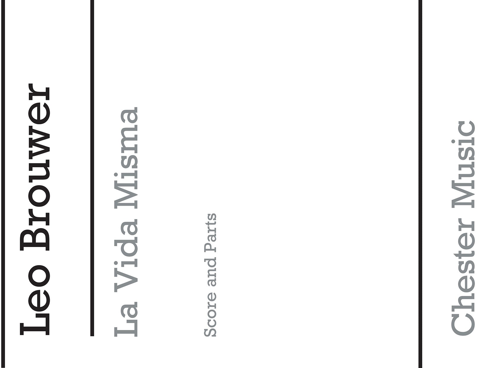 La Vida Misma de Leo Brouwer, Partition + parties pour violon et Violoncelle et Piano et Percussion