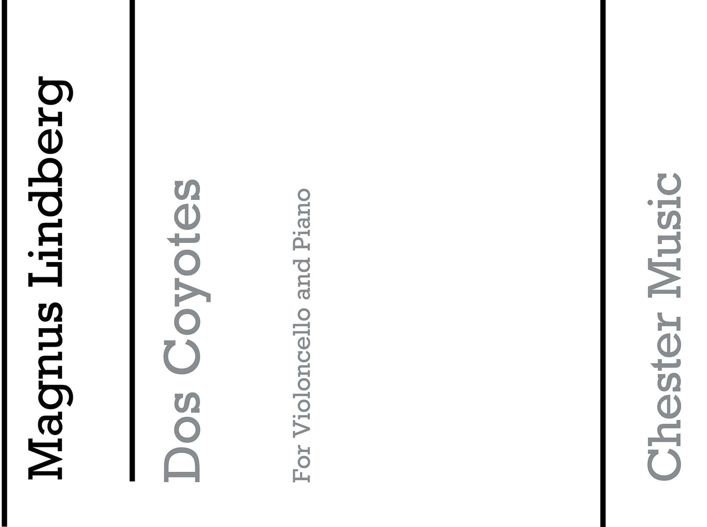 Dos Coyotes (Cello/Piano) de Magnus Lindberg, Livre pour violoncelle et Piano