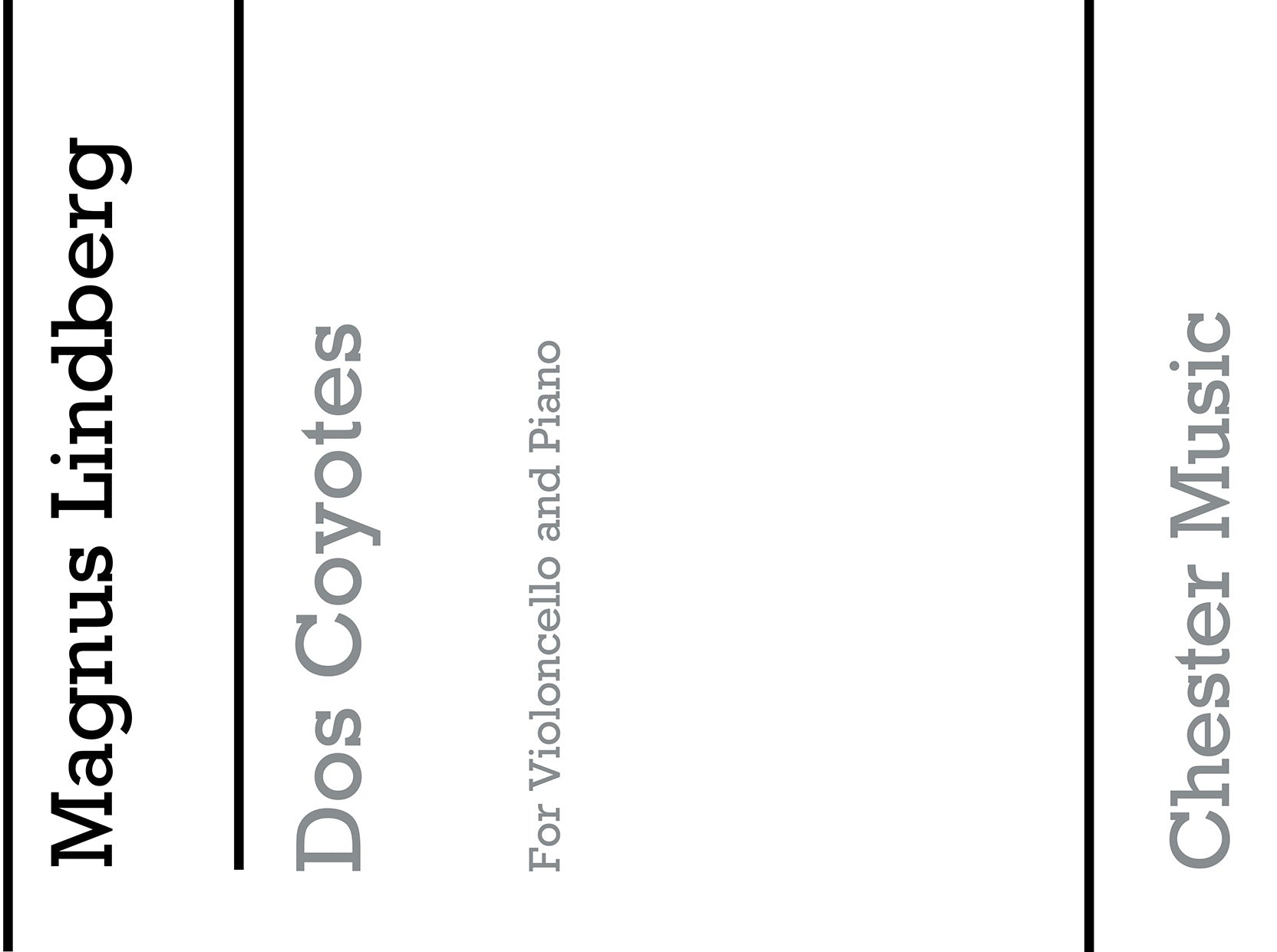 Dos Coyotes (Cello/Piano) de Magnus Lindberg, Livre pour violoncelle et Piano