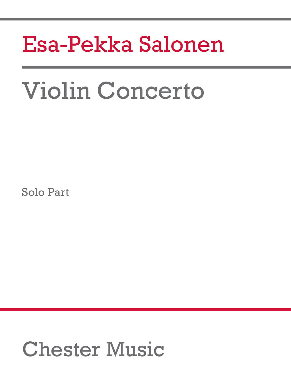 Violin Concerto (solo part) de Esa-Pekka Salonen, Partie séparée pour orchestre et Violon solo