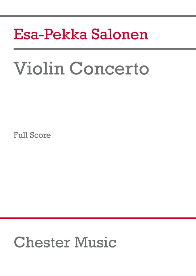 Violin Concerto (Score) de Esa-Pekka Salonen, Partition pour orchestre et Violon solo