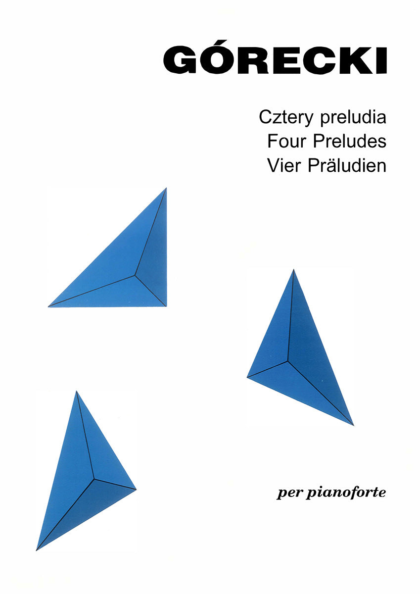 4 Preludes Op.1 de Henryk Mikolaj Górecki, Livre pour piano
