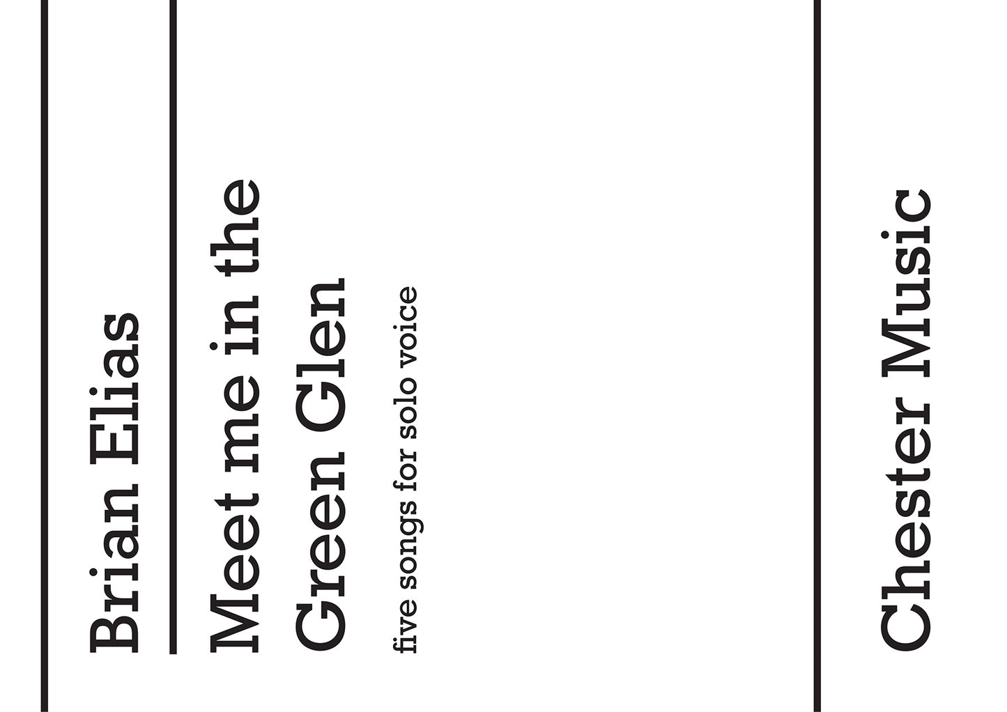 Meet Me In The Green Glen de Brian Elias, Livre pour voix