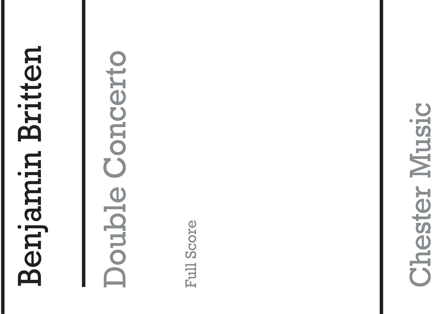 Double Concerto (Full Score) de Benjamin Britten, Partition pour violon et Alto et Orchestre