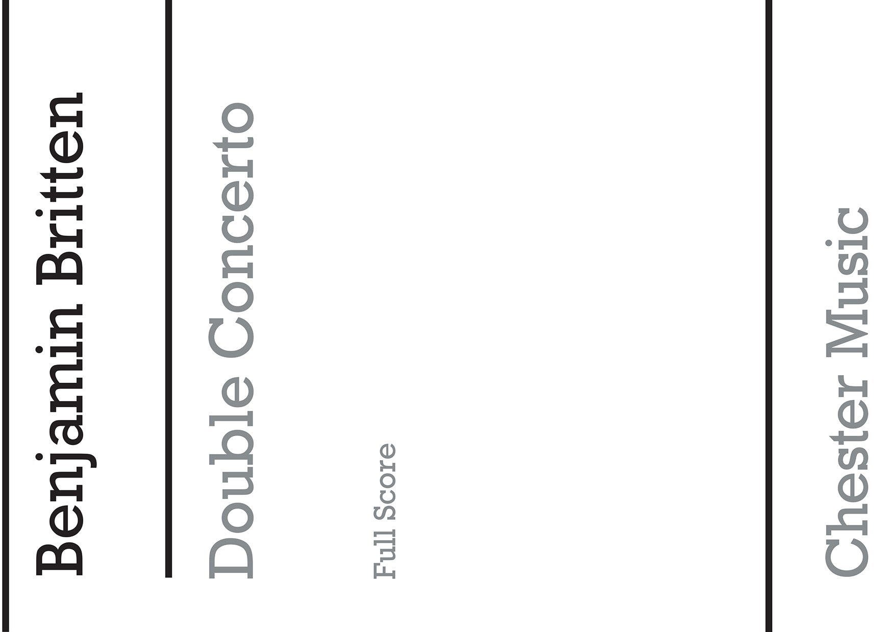 Double Concerto (Full Score) de Benjamin Britten, Partition pour violon et Alto et Orchestre