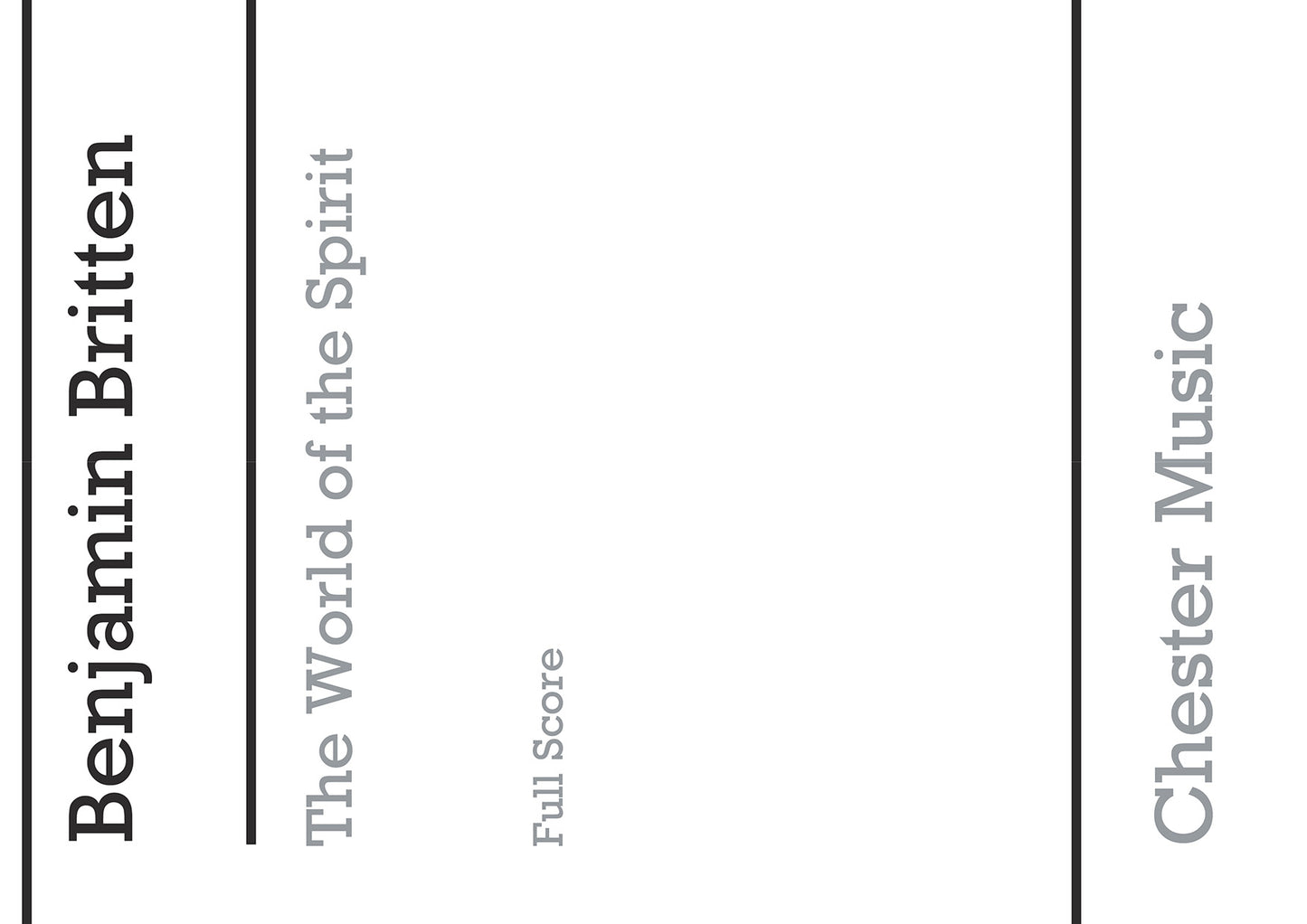 The World Of The Spirit (Full Score) de Benjamin Britten, Partition pour sATB et Orchestre