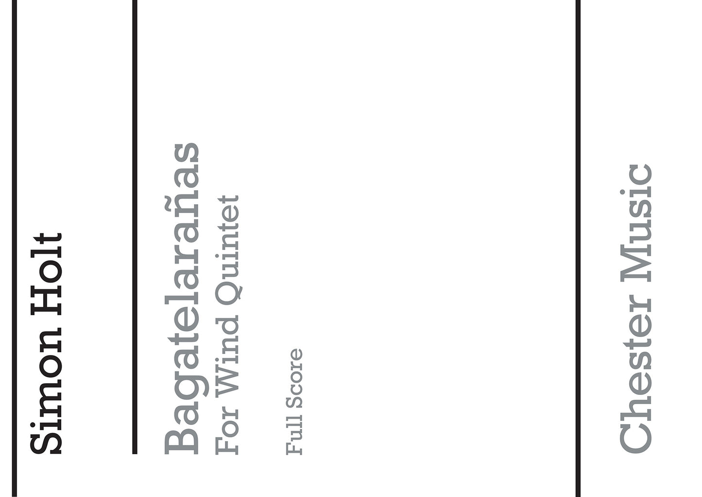 Bagatelarañas de Simon Holt, Partition + parties pour clarinette et Hautbois et Basson