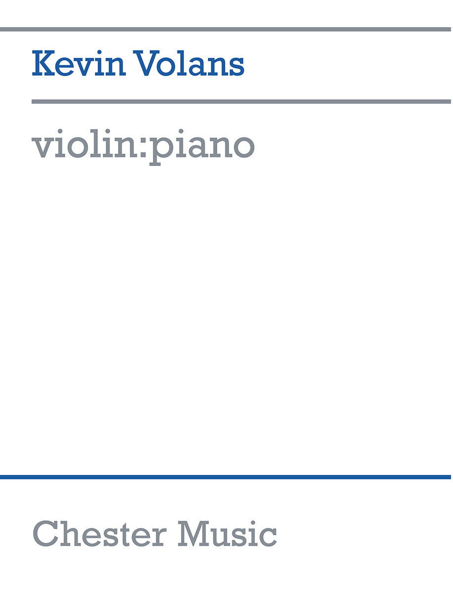 Kevin Volans: violin:piano de Kevin Volans, Livre pour violon et Piano